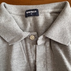 ユニクロ　グレー　ポロシャツの画像