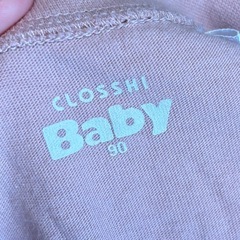 しまむら CLOSSHIフリル Tシャツ 無地 くすみピンク 90の画像
