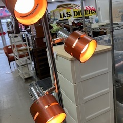 2511-070 3灯スタンドライト 点灯確認済み 電球付き 中古の画像