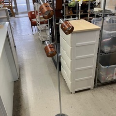 2511-070 3灯スタンドライト 点灯確認済み 電球付き 中古の画像