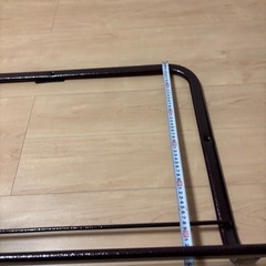 【美品/鉄製】ベッドガード 転落防止柵 渦巻き模様装飾 布団ずり落ち防止 立ち上がり補助の画像