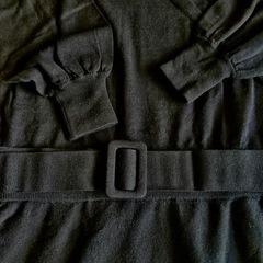 Elura エルーラ ニットワンピース ブラック M カシュクールの画像