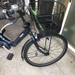 地域限定送料無料　パナソニック　ギュットアニーズ　子供乗せ　16AH　三人乗り　紺　26　パスクルー　ハイディ　神戸市　電動自転車の画像