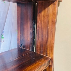 天然木　焼杉の棚の画像