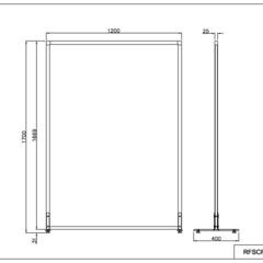 パーテーション 未使用品在庫多数ありW1216xD400xH1700mm在庫多数あり W1200 ライトグレー（アジャスター仕様）RFSCRHW-LGY　見に来てください！お気軽にお問い合わせください。管理番号YN300AFの画像