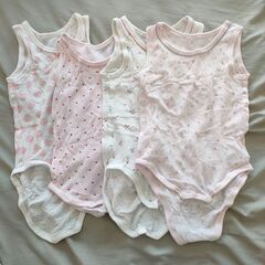 ベビー肌着7点、靴下4点セット ピンク系 メッシュ素材 女の子の画像