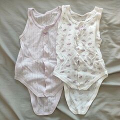 ベビー肌着7点、靴下4点セット ピンク系 メッシュ素材 女の子の画像