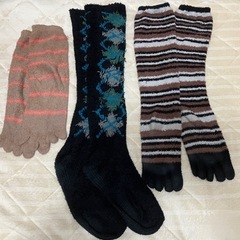 【5足組】モコモコ靴下　5本指ソックス　靴下カバー　レディース　女性用の画像