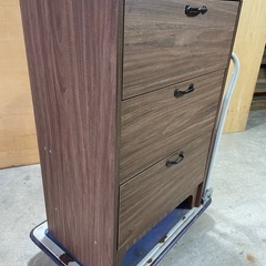 チェスト　整理タンス　引き出し　3段　木製の画像