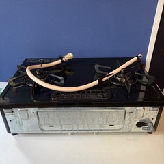 大阪府下又は近郊は配送設置込み🉑 Rinnai 都市ガス用ガスコンロ RTE597BKL 2020年製/MPJ111-15の画像