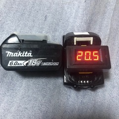 ③マキタ18v、純正バッテリーBL1860B、中古美品、２個の画像