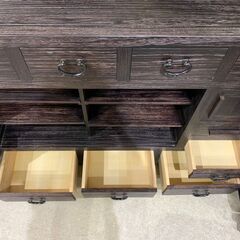 キャスター付｜桐天然木サイドボードの画像