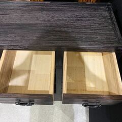 キャスター付｜桐天然木サイドボードの画像