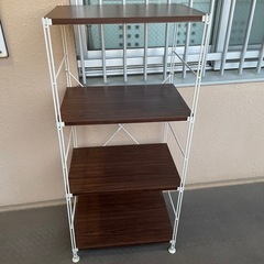 収納棚４段　ブラウンの画像