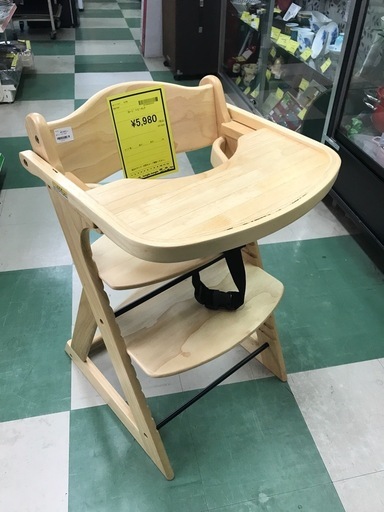★ジャングルジャングル貝塚店★ カトージ KATOJI ベビーチェア 子ども用椅子 イス テーブル付き ハイチェア 木製 ナチュラル 赤ちゃん 幼児用 貝塚市 二色浜 リサイクルショップ