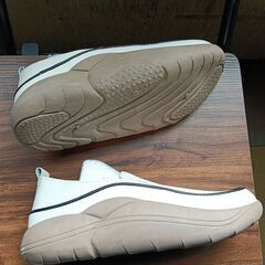 新品 24.5cm レディース スリッポン ホワイト シューズ 靴 カジュアル(925-Z)の画像