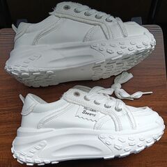 新品 24cm レディース スニーカー ホワイト シューズ 靴 カジュアル(924-Z)の画像