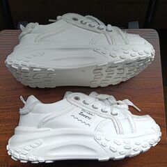 新品 24.5cm レディース スニーカー ホワイト シューズ 靴 カジュアル(923-Z)の画像