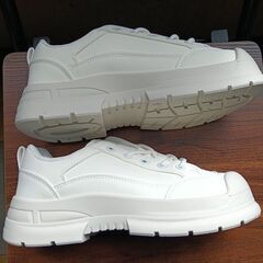 新品 25cm レディース スニーカー ホワイト シューズ 靴 カジュアル(921-Z)の画像