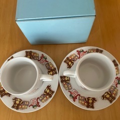 決まりました　未使用　レトロなカップ&ソーサーの画像