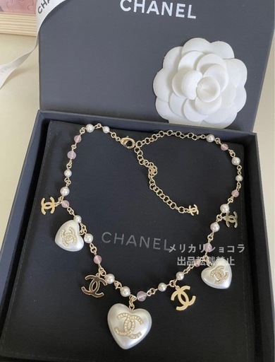 CHANEL パールハート　ネックレス