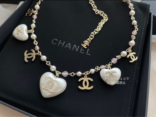 CHANEL パールハート　ネックレス