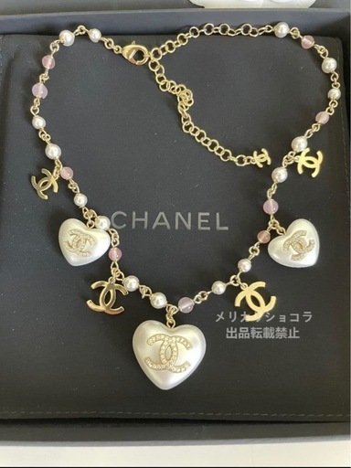 CHANEL パールハート　ネックレス