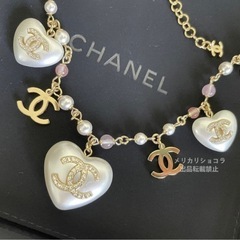 CHANEL パールハート　ネックレスの画像