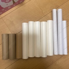 トイレットペーパーの空き芯120本 ラップの空き芯3本他の画像