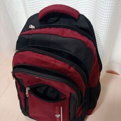 リュック　ジャンク　チャック部の布にほつれあり　修理できる人、重いものを入れない人向けの画像