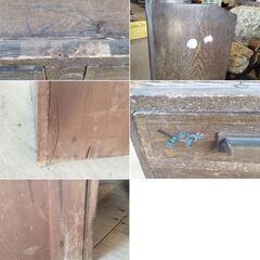 古い木製棚 引き出し付き 飾り棚 レトロ　/TJ-2647 2Fの画像