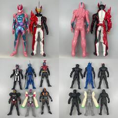 おもちゃ・玩具 キッズ 【19点セット】仮面ライダー ソフビ ジオウ リバイス ゼロワン カブト ディケイド ダブル ブレイズ セイバー【中古】の画像