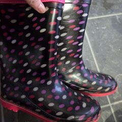 2点ムートン黒　レインブーツ　サイズ20の画像