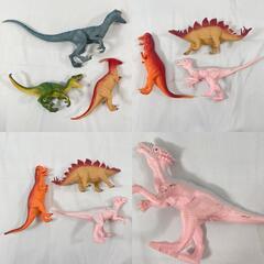 美品 ノーブランド  おもちゃ・玩具 キッズ 【16点セット】恐竜 ティラノ ギガノト スピノ プテラノドン ステゴ マジックハンド【中古】の画像