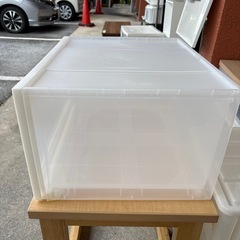【在庫2点】【無印】【ポリプロピレン ワイド収納ケース】クリーニング済み【管理番号10411】町の画像