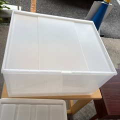 【在庫2点】【無印】【ポリプロピレン ワイド収納ケース】クリーニング済み【管理番号10411】町の画像