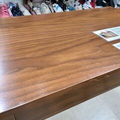 J1743【リユースのサカイ柏店】引き出し付きデスク　椅子付　コンソールデスク　ブラウン 　クリーニング済の画像