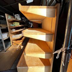木製陳列棚 ゴンドラ 什器 シェルフ 引出し付き ①の画像