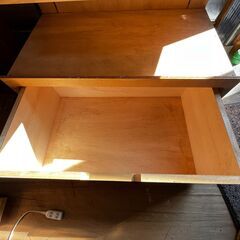 木製陳列棚 ゴンドラ 什器 シェルフ 引出し付き ①の画像