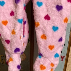 ハート総柄 アウター 足付き 耳付きの画像