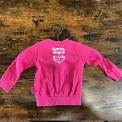 子ども服トレーナー👚EARTMAGICアースマジック女の子服👧かわいい🩷サイズ90長袖リボントレーナー🎀ピンク•紫•黄色の画像