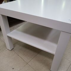 J1747【リユースのサカイ柏店】IKEA　イケア　サイドテーブル　コーヒーテーブル　ホワイト　クリーニング済の画像