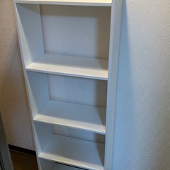 ホワイト、本棚、棚、シェルフの画像