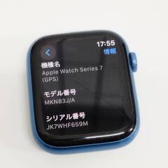 Apple Watch Series 7/GPS/45mm/A2474/ブルー〈MKN83J/A〉の画像