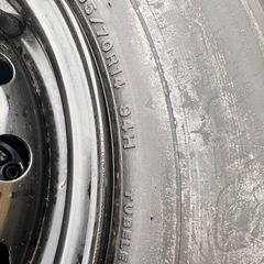 車のタイヤホイール4本の画像