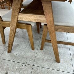 ★リユースのサカイ高崎店★TJ13247 ミサワ 4人掛けダイニングセット ブラウン H72×D80×W135 クリーニング済みの画像