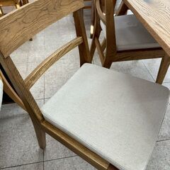 ★リユースのサカイ高崎店★TJ13247 ミサワ 4人掛けダイニングセット ブラウン H72×D80×W135 クリーニング済みの画像