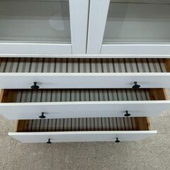 ★リユースのサカイ高崎店★TJ13248 イケア 食器棚 白 H198×D37×W89 クリーニング済みの画像