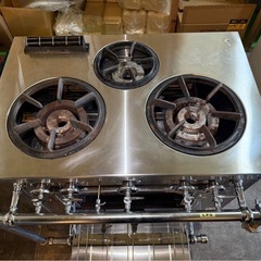 (大幅値下げ!)マルゼン ガスレンジ 3口 デラックスタイプ MGRD-096Dの画像