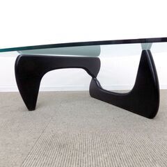 新札幌 IDC大塚家具取扱品 イサムノグチ ガラステーブル コーヒーテーブル 19mm強化ガラス No.3692の画像